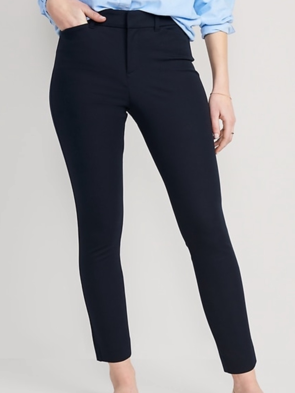 Old Navy High Rise Pixie Skinny Ankle Pants Navy Blue Womens Size 4